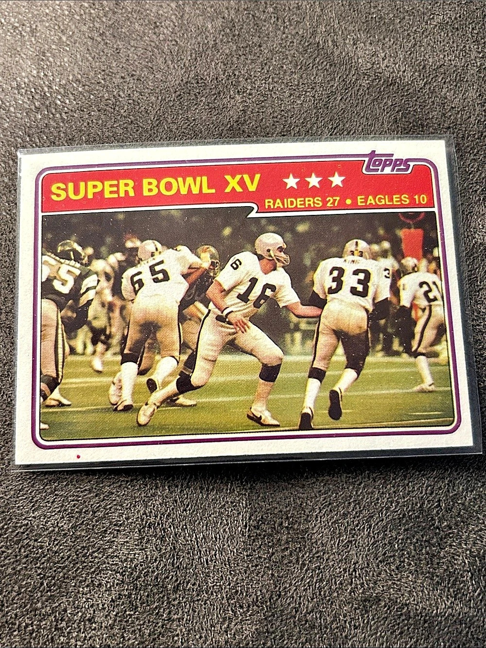 1981 Topps #494 Super Bowl Jim Plunkett Oakland Raiders